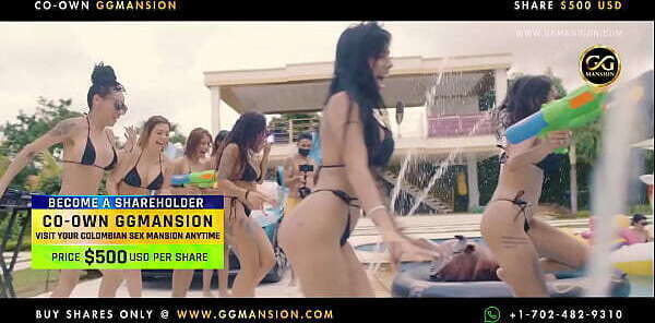 Blonde gets asshole pounded with strap GGMansion