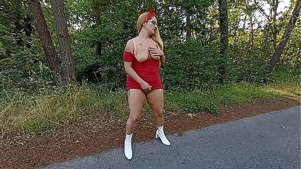 Meryledyxxx sexy vestido rojo toc&aacute_ndose