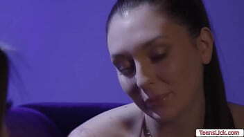 Busty brunette licks stepsis