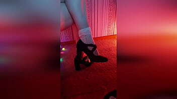 Cute Socks and Heels. She Tease You With Her Foot - March Foxie