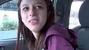 Super cute 18 brunette gets pussyfucked at audition