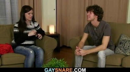 He cums riding his big gay dick 