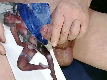 cum splash on her face, tits and pussy