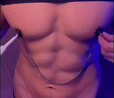 He loves playing his nipples!