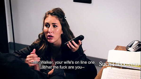 Boss Talks Wife While Fucks Teen Intern