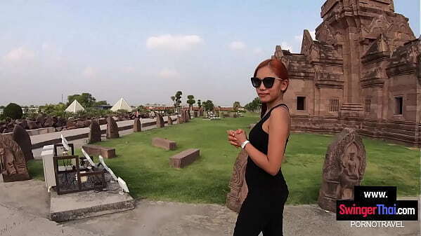 Thai teen amateur girlfriend sightseeing once back hotel