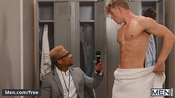 (Adrian Hart) Gets Distracted During Interview When (Felix Fox) Strips Down Nothing Towel