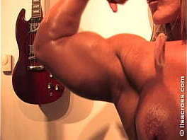 Lisa Cross Strip naked Muscle Posing