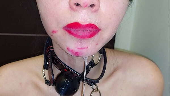 fuck obedient bitch mouth fill dirty mouth with sperm (Squirt Orgasm