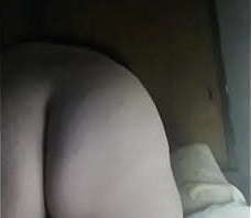 Fat Tuga bitch playing with her ass