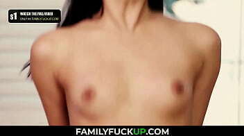 FamilyFuckUp.com - Fragille Teen Changing her Clothes While Being Watched by her Father'_s Friend