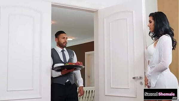 SacredShemale.com Shemale Estela Duarte barebacks bellboy