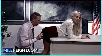 Bratty School Girl Lost Control with Professor, (Elsa Jean, Mark Wood)