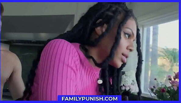 Stepson Stucks Step Mom'_s Pussy While Cleaning Dishes