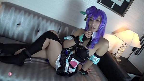 [HentaiCosplay] Kinky sensitive girl with blue hair gets pussy soaked before being inserted!