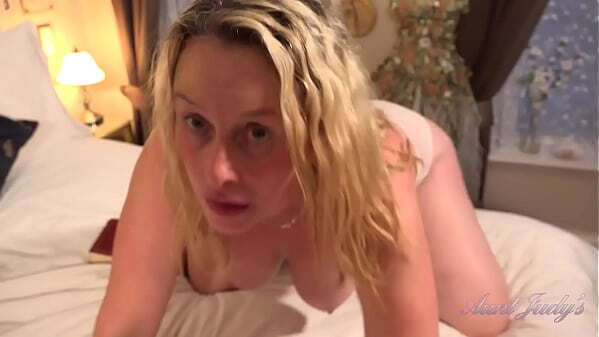 AuntJudys Your Busty 45yo Step-Aunt Vicky Anne sucks your &amp_ lets fuck