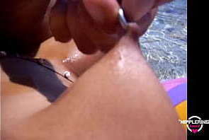nippleringlover horny fucking outdoor beach pierced nipples pussy