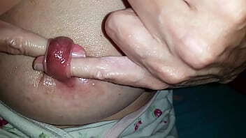 nippleringlover kinky milf fingering extreme stretched nipple piercing fingers through nipple