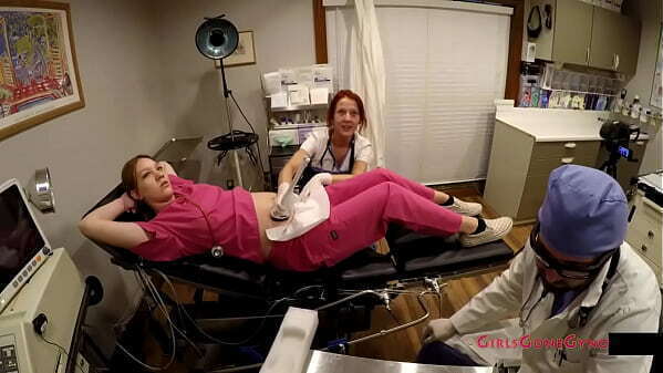 VERY Pregnant Nurse Nova Maverick Sneaks Into Doctor Tampa'_s Clinic Ultrasound Machine Examine Herself @GirlsGoneGyno.com