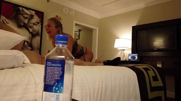 Stupid Water Bottle! Madelyn Monroe Fucks Stranger Vegas