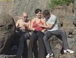 3 Way Bi Way #2 - Two hot men and one horny girl