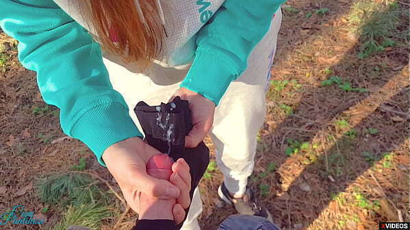 Girl masturbates stranger outdoor pantyhose