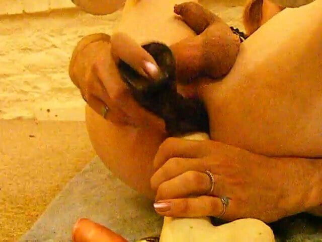 Double anal dildo slut tranny