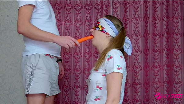 Step Brother tricked sister when passed challenge with food seduce blowjob first sex! Nata Sweet
