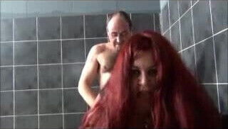 Redhead german sucking fucking