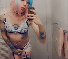 Blue Hair Horny Bunny Girl