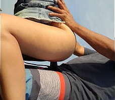 Follando en la playa con mi novia