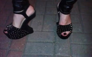 walking platform heels