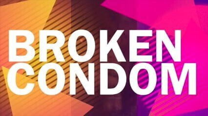 Broken Condom with big load Latino cock.