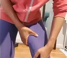 Spandex massive cock cumshot