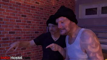 Hostel brunette takes double penetration after spitroasted