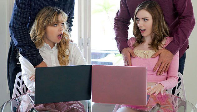 DaughterSwap Naughty Teens River Lynn Celestina Blooms Disciplined Stepdads Grades