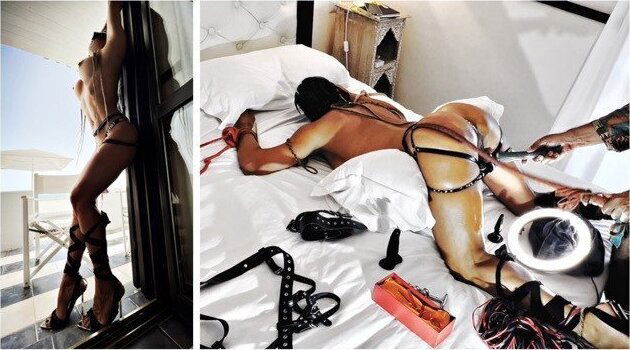 Tied girl orgasm torture with magic wand convulsions, BDSM, Wipping, Spanking