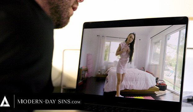 MODERN-DAY Voyeur Watches Teen Babysitter Kimmy Kimm Masturbate Through Camera!