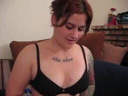 Thick hairy amateur masturbates