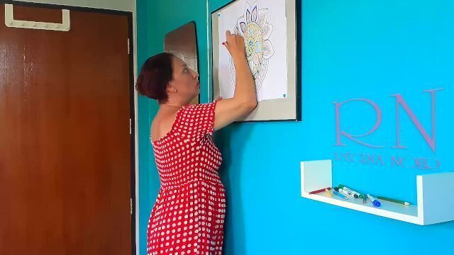 Indian nudist painting Indian pattern Mandala. Relax music. Naked workshop.