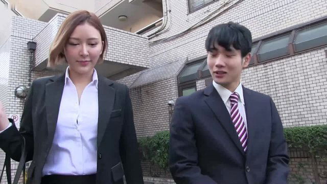 Female boss loves have with young guy, first thing after work make love. Part.2