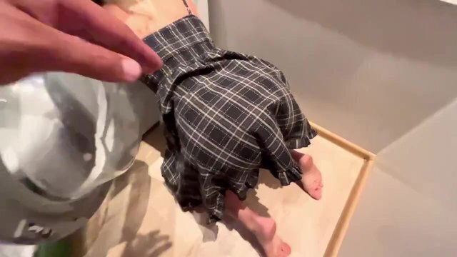 girlfriend's first tight when stuck washing machine (she liked