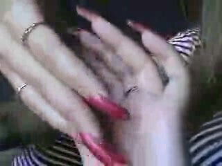 Long nails close up