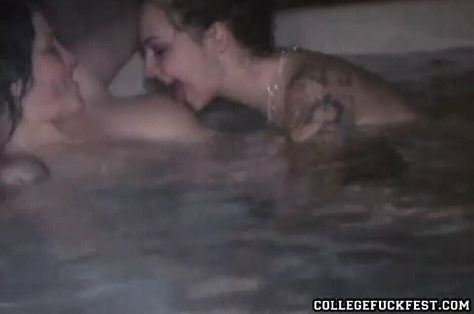 College teen sucks amateur frat party