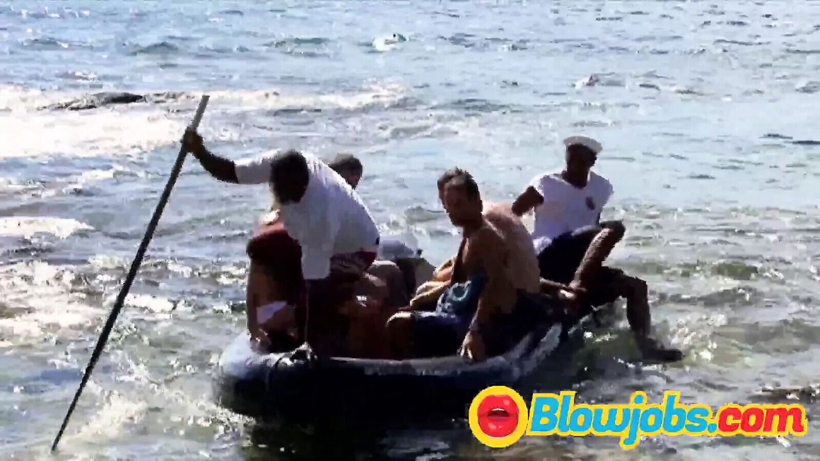 Small blonde loves group beach