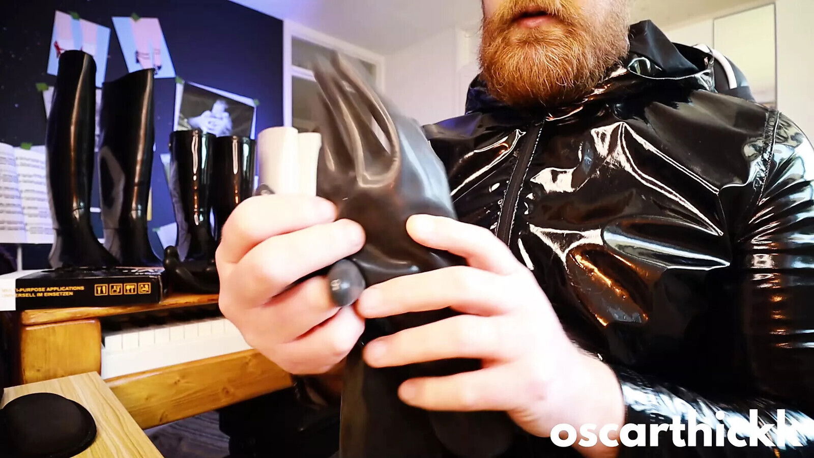 Latex Glove Unbox Try-on Oscar Thickk