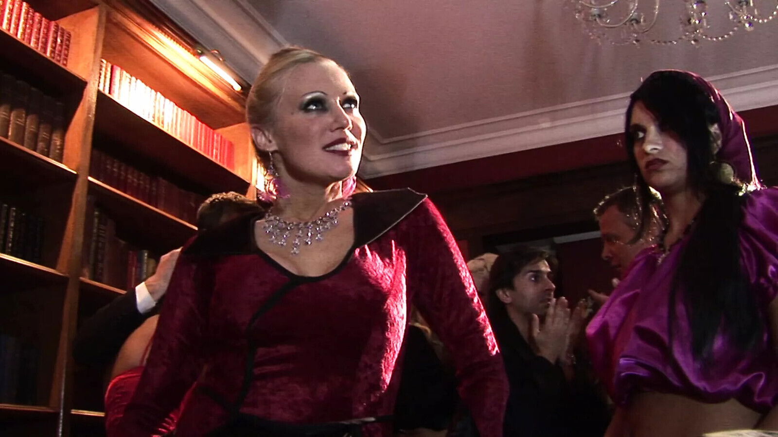 Lusty Butler Whips Library With Help Pretty Woman