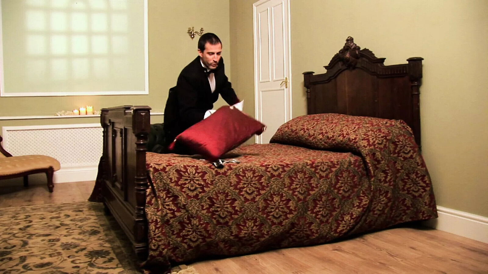 Black with huge bombs rides while have black stockings still