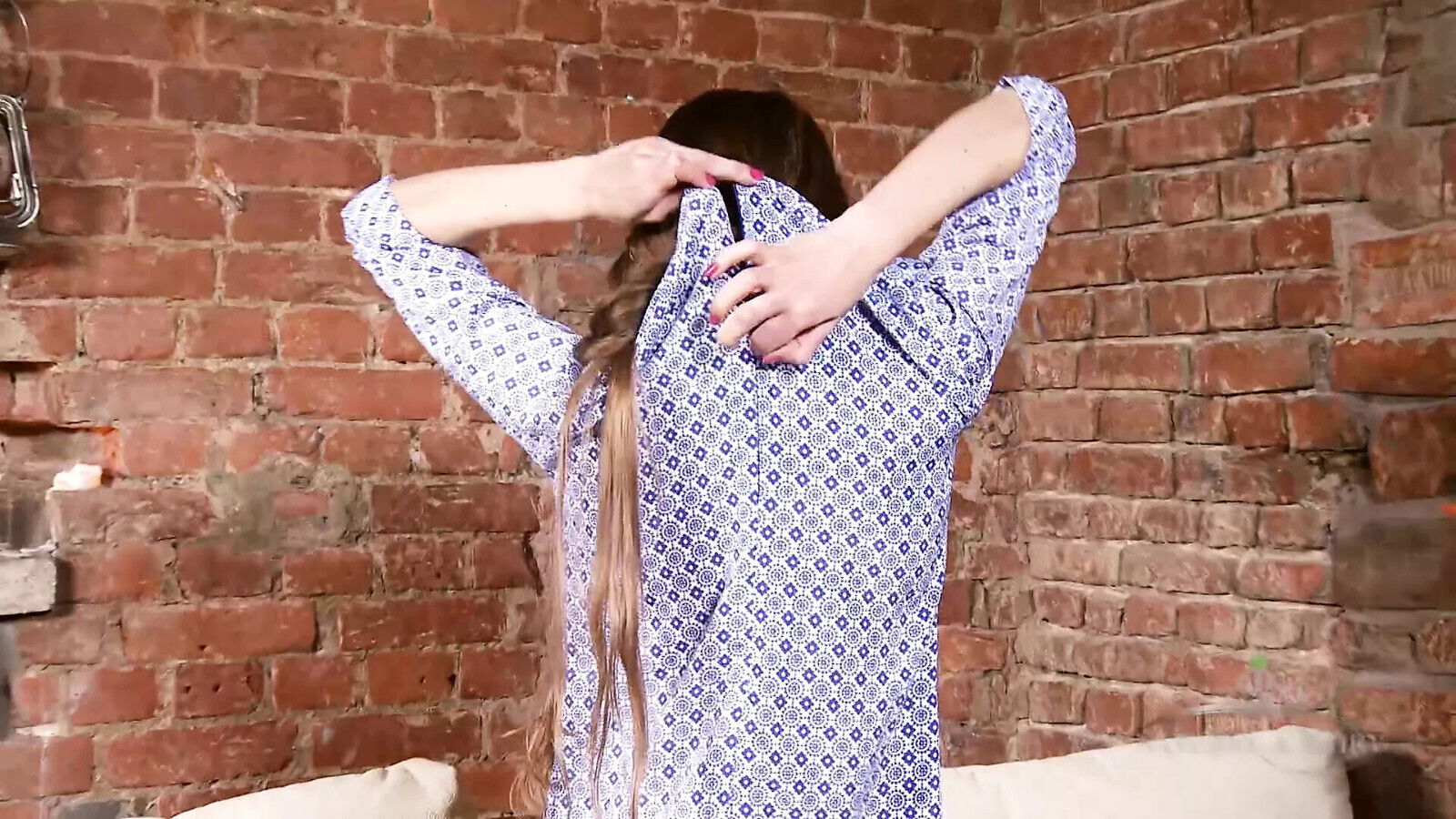 Beautiful solo strip hairy pussy play with sexy Mika