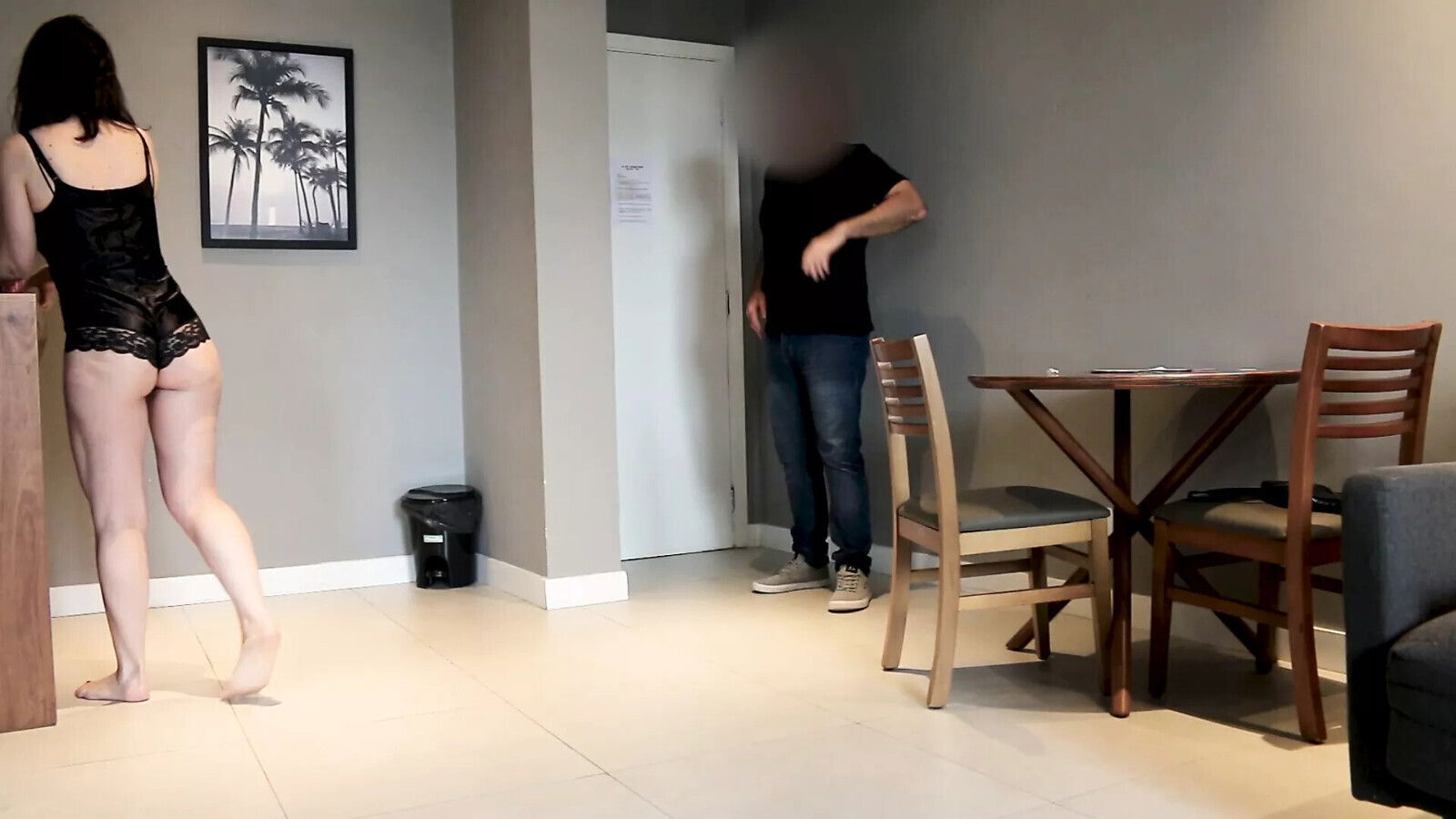 Pizza delivered house paid with blowjob chest.